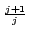 $\scriptstyle {\frac{{j+1}}{{j}}}$
